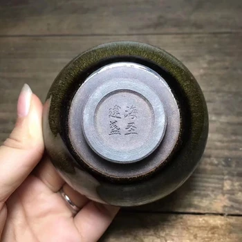 Jianzhan China Dinastiei Song Stil Jian Cuptor Ceașcă de Ceai Verde Iepure Blana lui Glazura Cana de Portelan pentru Ceai Tenmoku Chawan Boluri