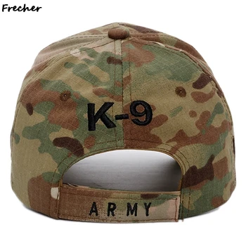 K-9 Unitate De Poliție Ofițer De Viteze Armata Câine K9 Multicam Operator Capac Camuflaj Brodate Șapcă De Baseball Pentru Bărbați Pălărie Cu Patch-Uri
