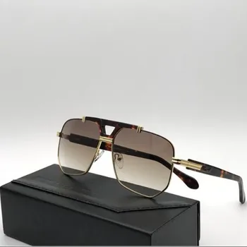 KAPELUS Pătrat de metal ochelari de soare de Înaltă calitate, foaie de ochelari de soare Conține piele neagra cutie