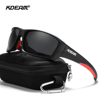 KDEAM 2021 Sport High-End Ochelari TR90 Polarizat ochelari de Soare Barbati Drumeții, Pescuit Ochelari de Soare Cu Fermoar Caz