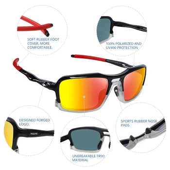 Kdeam TR90 în aer liber Polarizat ochelari de Soare Barbati si Femei brand Verziși Red Mirror sport Ochelari de Conducere UV400 ochelari de nuante