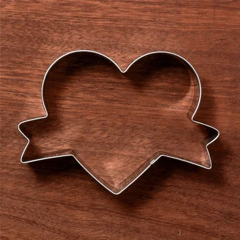 KENIAO Inima Cookie-Cutter pentru Nunta Copil de Dus - 7,28 x 10 CM - Biscuit Fondant Cutter - Oțel Inoxidabil