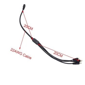 KeWL 1buc DC Y Splitter Cablu 5.5x2.1mm de sex Feminin de la 1 la 4 de sex Masculin Plug pentru CCTV aparat de Fotografiat Benzi cu LED-uri