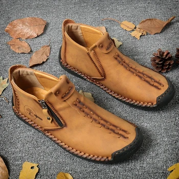 KEZZLY Fierbinte stil bărbați lucrate manual din piele pantofi de moda casual pantofi pentru bărbați Fabrica de vânzare directă pot fi trimise pe numele cizme Barbati