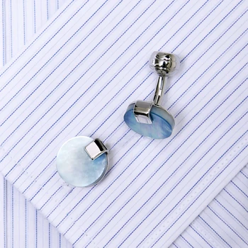 KFLK Bijuterii cămașă de Moda buton pentru barbati Brand Albastru Coajă manșetă link-uri Buton de Înaltă Calitate, de Lux de Nunta Mirele oaspeții