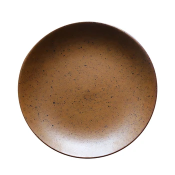 KINGLANG NOU Retro din Ceramica Rotund Dish Farfurie de Epocă Tacamuri Înghiți Salata de Alimentare Placă de RUGINA