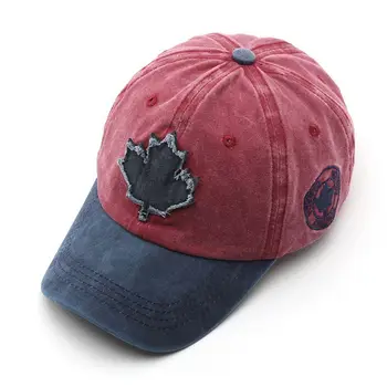 Kpop Snapback Pălării Pentru Bărbați Șapcă de Camionagiu Bărbați Și Femei șapcă de baseball spălat Palarie de Soare Frunze de Arțar Broderie