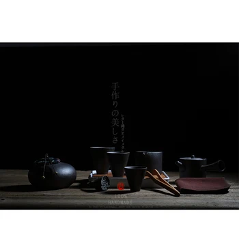 Kung fu ceai set de ceai din ceramica japoneză cana ceainic ceramic theepot teteras Călătorie Ceramica Birou care Transportă Caz Retro din Ceramica