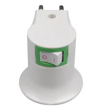 Lampa de Bază E27 LED Lumina de sex Masculin Socket a UE de Tip Plug Adaptor Convertor pentru Suportul Becului cu Buton de ON/OFF