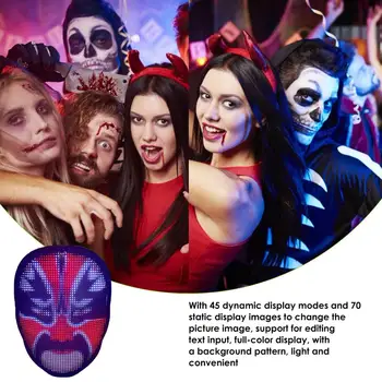 LED Masca Aprinde Schimbarea la Fata Facewear Pentru Halloween, Crăciun Costume Cosplay Jucării bal Mascat