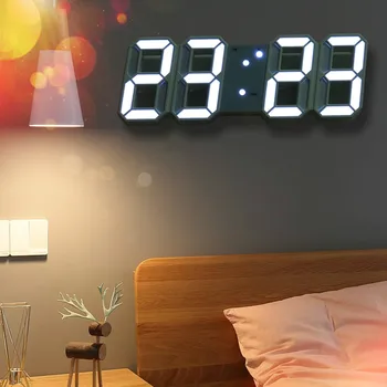 LED-uri Digitale Ceas de Perete cu Alarma, Data, Temperatura Automat lumina de Fundal de Masă Desktop Acasă Decorare Stand stea Ceasuri