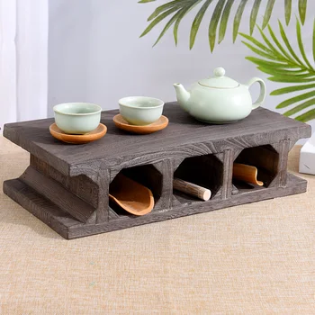 Lemn masiv set de ceai rack ceainic suport ornament bază de izolate de nisip violet oală mat tava de ceai ceremonia ceaiului