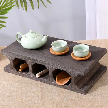 Lemn masiv set de ceai rack ceainic suport ornament bază de izolate de nisip violet oală mat tava de ceai ceremonia ceaiului