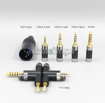 LN006460 2.5 mm 3.5 mm Echilibrate XLR 8 Core OCC Argint Amestecat Cablu Căști Pentru Sennheiser IE400 IE500 Pro