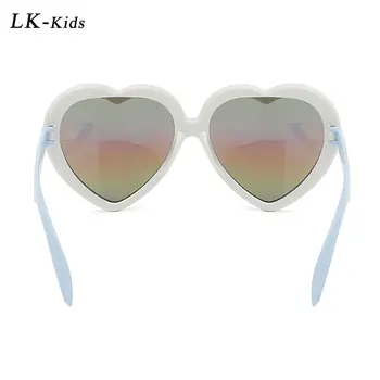 LongKeeper Copii Forma de Inima ochelari de Soare Pentru Fete Ochi de Pisica Drăguț Protectie UV Oglindă Ochelari Copii Colorate Oculos De Sol