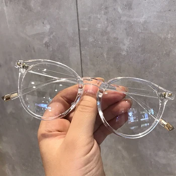 Lumina Albastra Anti-Ochelari de Calculator pentru Femei Transparent Rotund Ochelari de Lectură Ochelari Vintage Jocuri Oculos Clar Lunetele