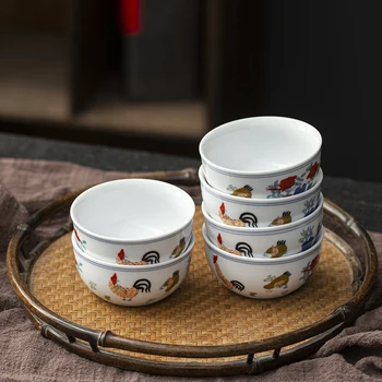 LUWU ceramice ceașcă de ceai set de pui cana set de 6 cesti ceai kung fu cana 100ml