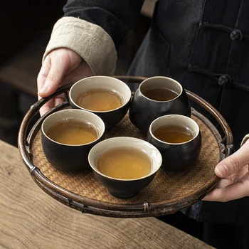LUWU negru vase ceramice ceașcă de ceai kung fu cana ceramica cești de ceai drinkware