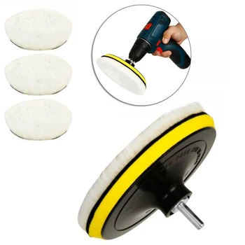 Lână Tampon De Lustruire Spate Pad Bielei Kit Set Buffing Wheel / Cârlige Și Bucle Pentru Masina De Curățare, Lustruire