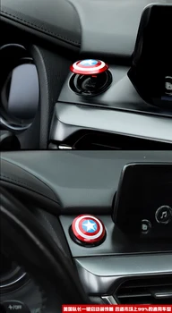 Marvel Captain America Car Un singur buton Start Buton Decorativ Capac de Protecție Autocolante Dispozitiv de Aprindere a Comutatorului Decorative