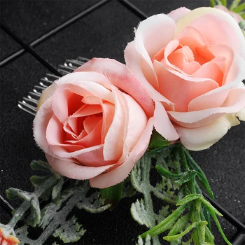 Miallo En-Gros Mai Noi Trandafir Artificiale De Simulare De Flori Femei Pieptene De Par Agrafe De Păr De Nunta, Accesorii De Mireasa Ornamente De Păr