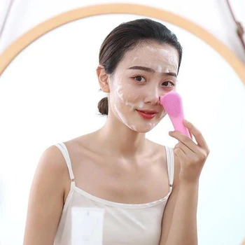 Mini Electric Fata Sonic Cleaner Silicon Perie De Curățare Faciale Wireless De Spălat Cu Ultrasunete A Feței Masaj Profund Porii De Curățare
