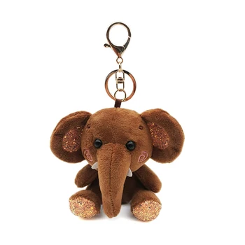 Mini Elefant Papusa Cheie Lanț Titularul Pungă Umplute Jucărie de Pluș Umplut Papusa Cheie inel pernă Perna Copilului Cadou de Crăciun Fată Fetita copil
