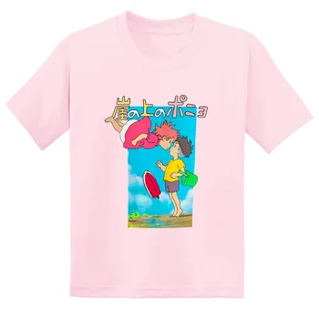 Miyazaki Studio Ghibli Ponyo Imprimare Copii Amuzant tricou de Desene animate pentru Copii Haine Copilul Copii Băieți Fete de Vara T-Shirt,GKT5413