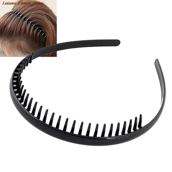 Moda Barbati Femei Unisex Negru Ondulat Părul Capului Hoop Bandă Sport Bentita Hairband Accesorii De Par