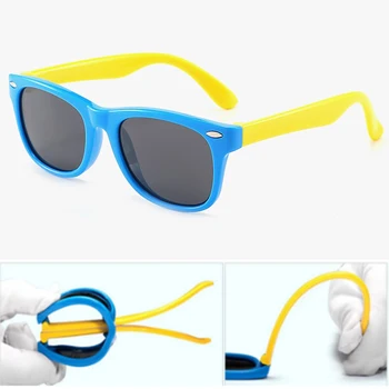 Moda FIERBINTE Polarizate Copii ochelari de Soare Silicon Flexibil pentru Băieți și Fete pentru Copii Ochelari de Soare Baby Nuante UV400 Ochelari de Oculos