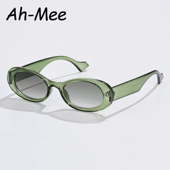Moda Mici, Ovale ochelari de Soare Femei Vintage de Culoare Verde Ochelari de Oameni Trend Popular Ochelari de Soare Doamnelor Nuante UV400