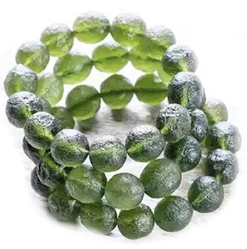 Moda O++++ Naturale Moldavite 1 buc Verde aerolites cehă Cristal Piatra de 8mm Mărgele Meteorit Bratara de Energie