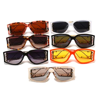 Moda populare Supradimensionate Pătrat Femei ochelari de Soare Retro Nituri Gradient de Ochelari de Nuante UV400 Bărbați Ochelari de Soare