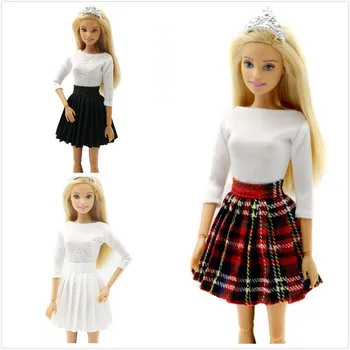 Moda Rochie Scurta De 11 Inch Barbie Haine Papusa Barbie Accesorii Fetița Cadou de Ziua pentru Copii Drăguț Copil Născut Haine