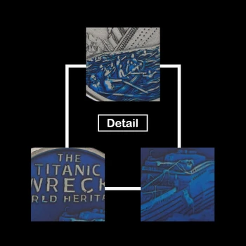 Monedă De Argint Epava Titanic World Heritage Blue Sea Cadou Suveniruri Monede De Colectie Medalie
