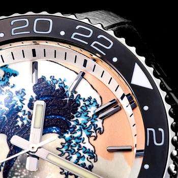 [Monopol oficial]SKX007 Safir Cristal Bărbați Ceas de Scufundare Kanagawa Luminos Cadran Ceramic Bezel Mișcare Automată Ceas de mână