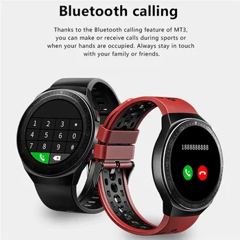 MT3 8G Memorie Muzica Ceas Inteligent Oameni de apelare Bluetooth Ecran Tactil Complet rezistent la apa Smartwatch Funcția de Înregistrare Brățară Sport