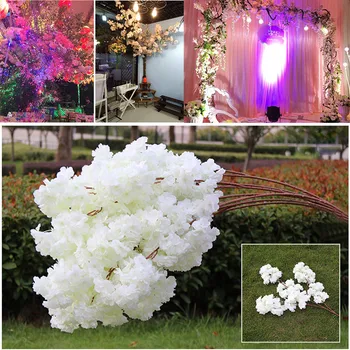 Mătase artificială cherry blossom Simulare flori artificiale sakura Grădină Cameră de zi de Nunta Decor Acasă Accesorii