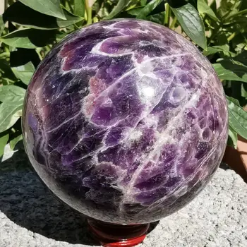 Natural de vis ametist minge de cristal de cuarț sfera reiki de vindecare 960-1000g