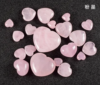 Naturale cristal de cuart roz minereu minerale-specimen de reparații cu piatră naturală de culoare roz in forma de inima acvariu piatra acasă decorare DIY