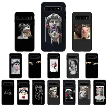 NBDRUICAI Mona Lisa Art David Silicon Moale Telefonul Caz Acoperire pentru Samsung S9 plus S5 S6 S7 edge S8 plus S10 E S10 plus