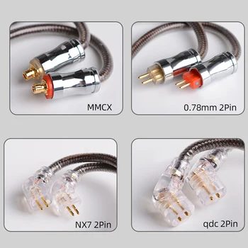 NiceHCK BROCC 5N OCC Litz Înlocui Casti Cablu de Upgrade Sârmă de 3,5/2,5 mm/4.4 mm MMCX/0.78mm2Pin/NX7 Echilibrat Pink Lady EBX21 LZ A7