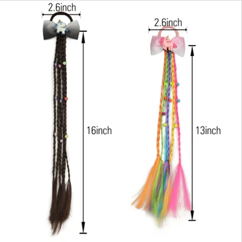 Noi de Vânzare Fierbinte Copii Fluture de Culoare Peruca din Par Tie Fata Peruca Coada de cal Cravată Cravată de Păr de Unicorn Accesorii de Par