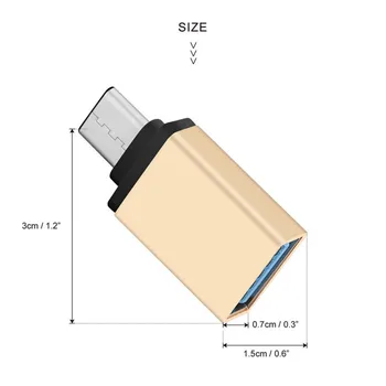 Noi din Aliaj de Aluminiu USB-C Tip C Male La USB 3.0 de sex Feminin OTG Date de Sincronizare Adaptor Reversibile Cap de Metal Adaptor OTG Sincronizare de Date NOI