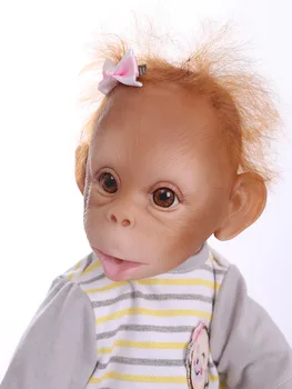 Noi Drăguț Imitație Maimuță Jucării Toddler Silicon Papusa Reborn Copii Băieți Fete Jucării Despre 47cm