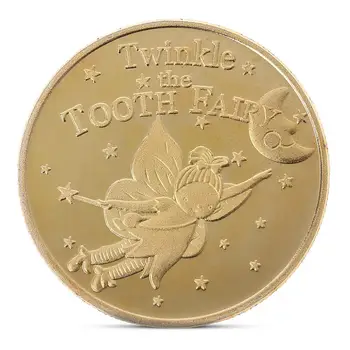 Non-valută Monedă Zâna măseluță Placat cu Aur Elf Model Fizic Monedă Comemorativă de Cadouri Creative de Decorare Artizanat pentru Copii