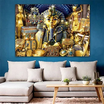 Nou Plin De Diamante Pictura Faraon Egiptean Simplu Dormitor, Camera De Zi 2020 Punctate De Broderie Cusatura Cruce Kituri De Ambarcațiuni Pentru Adulți
