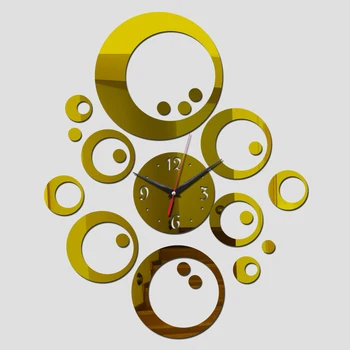 Noua oferta speciala limitata 3d diy ceas oglindă ceas de perete decor acasă ceasuri living cuarț acrylicliving europ