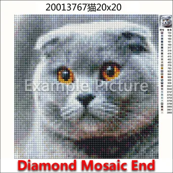 Noul 5D Full Piața Diamant Pictura Broderie Cusatura Cruce Animale Bovine pește de lup iepure cal zebra oi Bufnita DIY Mozaic 604