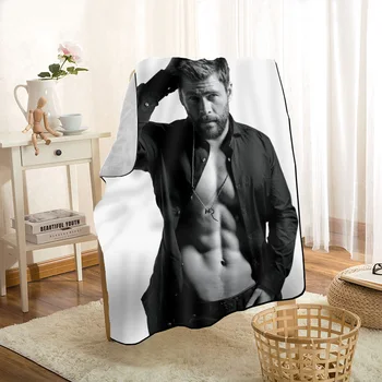Noul Chris Hemsworth Arunca Pătură Personalizată Pături Pe Canapea/Pat/Auto Portabil 3D Pătură Pentru Copil Textile Acasă 1201